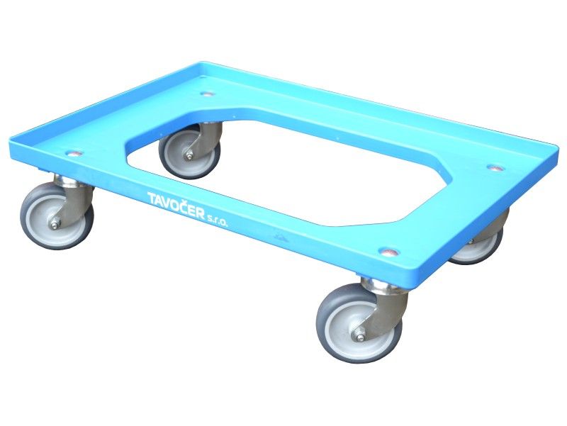 Vozík na přepravky 600 x 400 mm 4 otočná kolečka Vozík na přepravky 600 x 400 mm 4 otočná kolečka