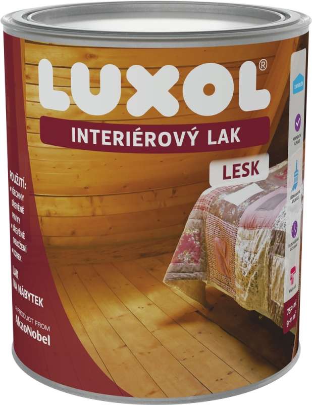 LUXOL Interiérový lak * Syntetický interiérový lak na dřevo. 1