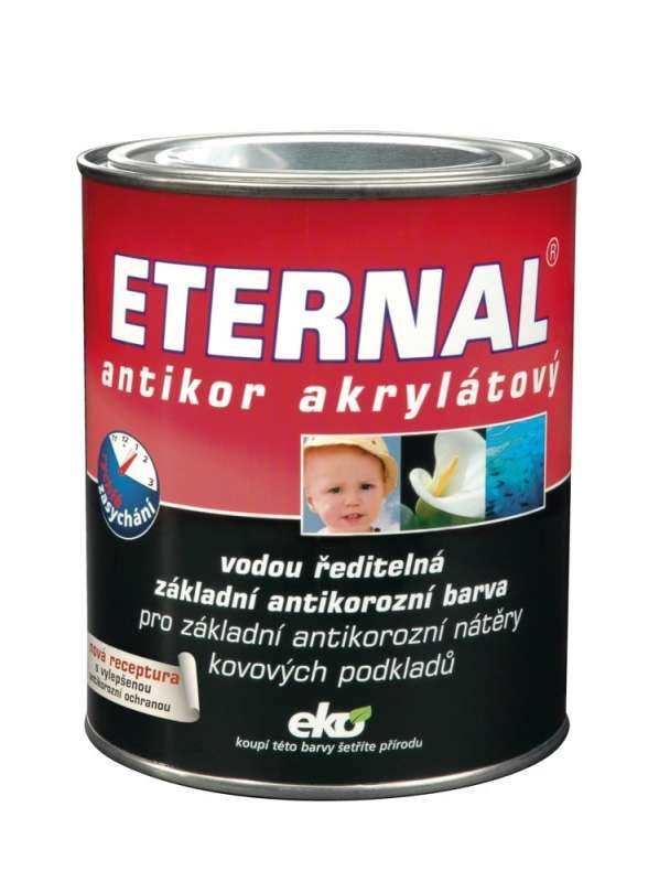 Eternal antikor akrylátový * vodou ředitelná základní antikorozní barva Eternal antikor akrylátový * vodou ředitelná základní antikorozní barva