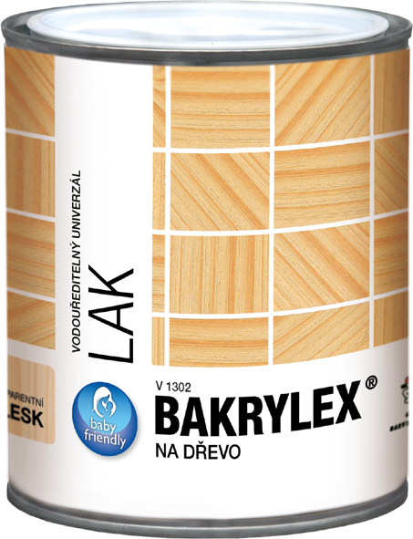 Bakrylex lak univerzál V1302 * Lak vodouředitelný disperzní na dřevo. 1