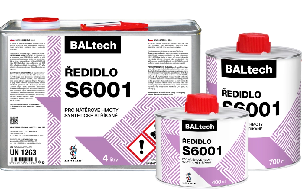 Ředidlo S 6001 * Ředidlo ke stříkání. Ředidlo S 6001 * Ředidlo ke stříkání.