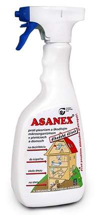 Asanex protiplísňový přípravek * Antimikrobiální, protiplísňový suspenzní prostředek s bělícím účinkem. 1