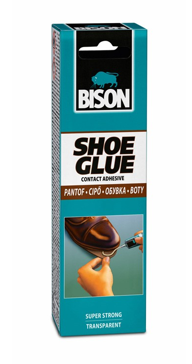 Bison Shoe glue * Čiré kontaktní lepidlo na opravu obuvi. Bison Shoe glue * Čiré kontaktní lepidlo na opravu obuvi.