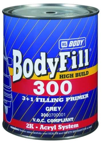 HB BodyFill 300 * Dvousložkový akrylátový základový plnič.