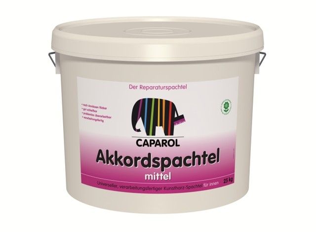 Caparol Akkordspachtel tmel střední 25 kg * Tmel pro vnitřní použití. Caparol Akkordspachtel tmel střední 25 kg * Tmel pro vnitřní použití.