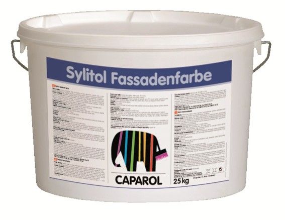 Caparol Sylitol FassadenFarbe 25 kg B * Minerální silikátová barva, vysoce propustná pro vodni páry, tónovatelná.