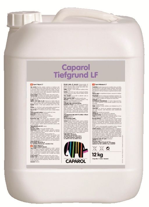 Caparol Tiefgrund LF 12 kg * Speciální penetrační prostředek na  silně nasákavých ploch.