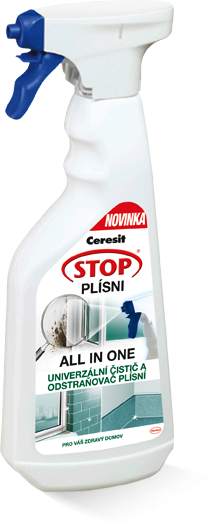 Ceresit Stop plísni All in One 500 ml spray * Spolehlivě hubí plísně, houby, bakterie. Ceresit Stop plísni All in One 500 ml spray * Spolehlivě hubí plísně, houby, bakterie.