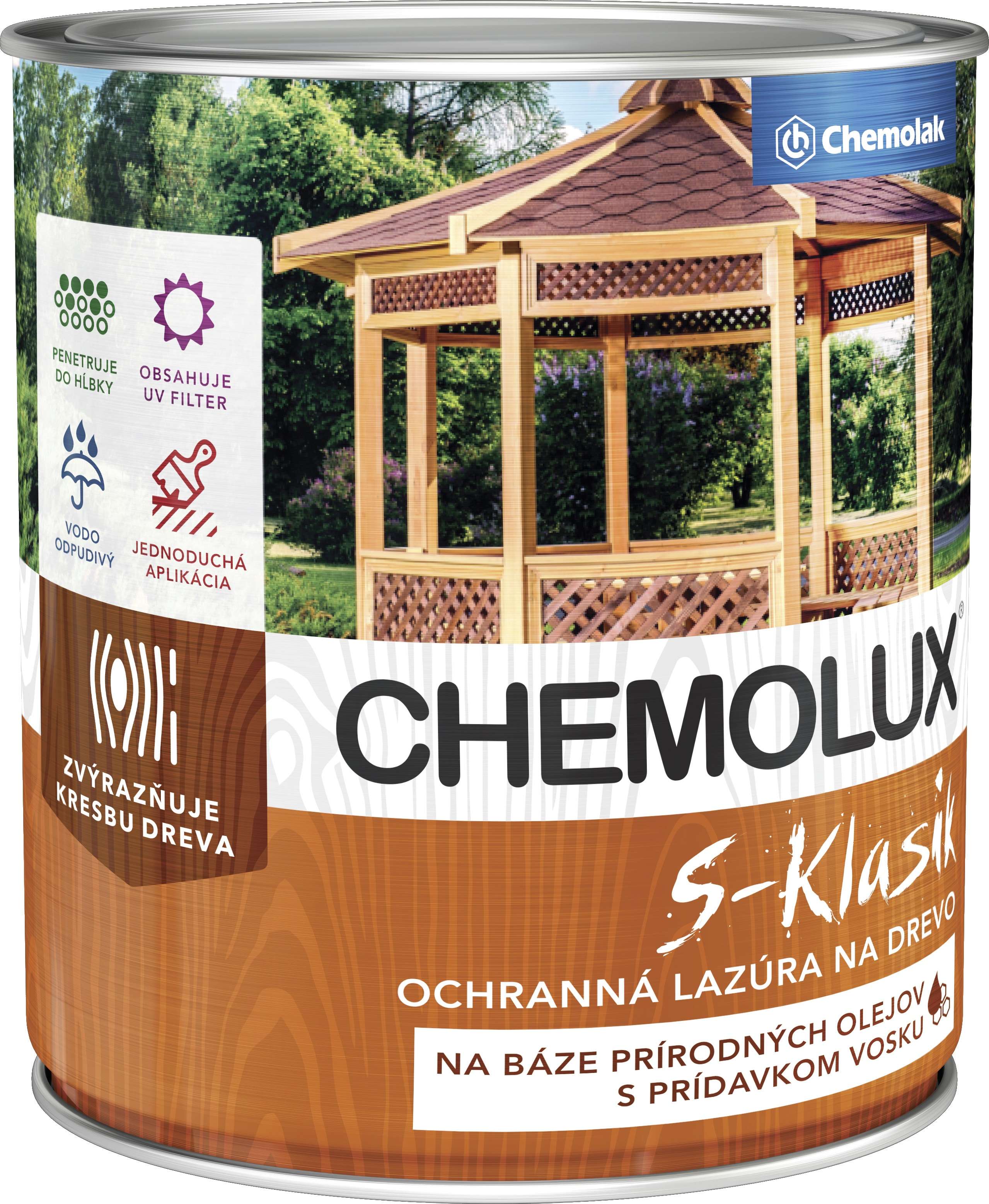 Chemolak Chemolux S-Klasik S 1040 * tenkovrstvá syntetická lazura 1
