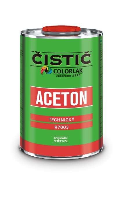 Colorlak Aceton Technický R 7003 * Technická kapalina k odmašťování a čištění povrchu kovových předmětů. 1