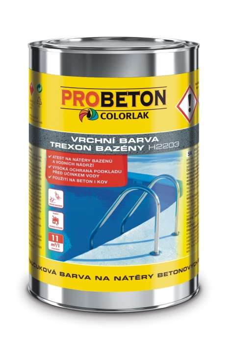 Colorlak Trexon Bazény H 2203 * Chlorkaučuková barva na nátěry betonových bazénů, atest pro bazény a koupaliště. 1