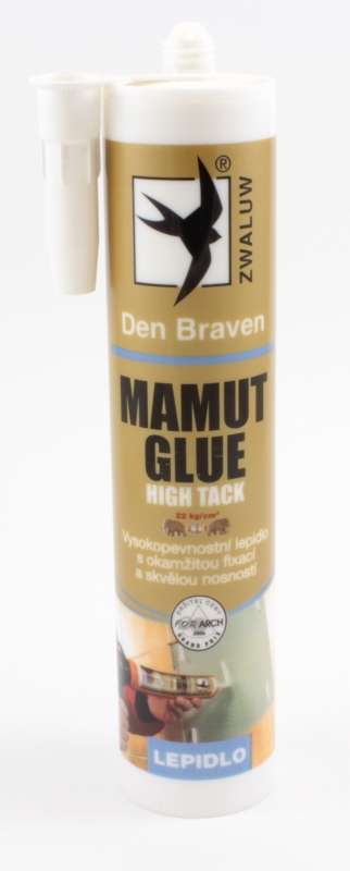 Den Braven Mamut Glue Higt tack * Pro mimořádně odolné lepené spoje, již s s maximální počáteční pevností. Den Braven Mamut Glue Higt tack * Pro mimořádně odolné lepené spoje, již s s maximální počáteční pevností.