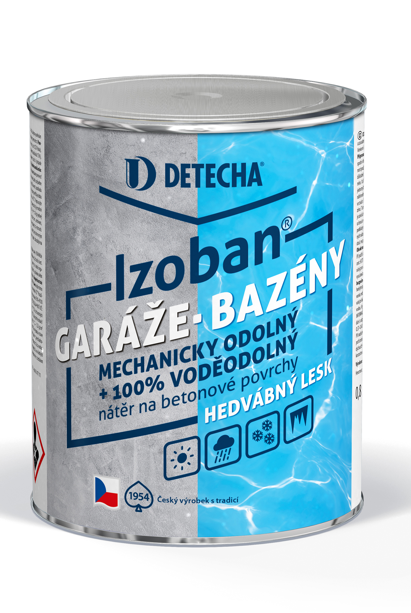Detecha Izoban * Syntetická, hedvábně lesklá barva na beton, podlahy a bazény. 25