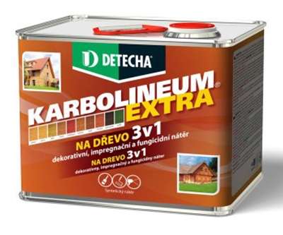 Detecha Karbolineum Extra * 3v1 dekoratívní, impregnační a fungicidní nátěr na dřevo. Detecha Karbolineum Extra * 3v1 dekoratívní, impregnační a fungicidní nátěr na dřevo.
