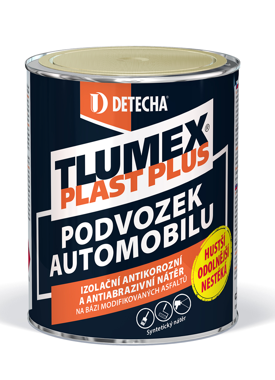 Detecha Tlumex Plast Plus * Černý antikorozní nátěr s izolačními a tlumícími vlastnostmi. 3