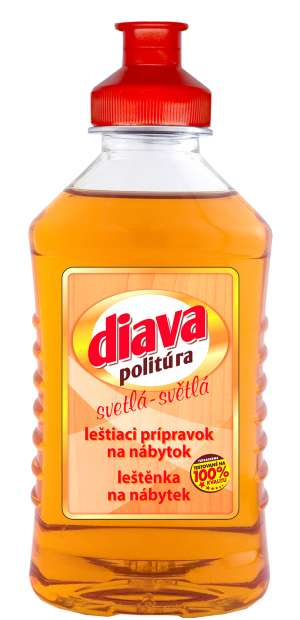 Diava politura leštěnka na nábytek 200 ml * Světlá politura leštěnka na nábytek pro domácnost.