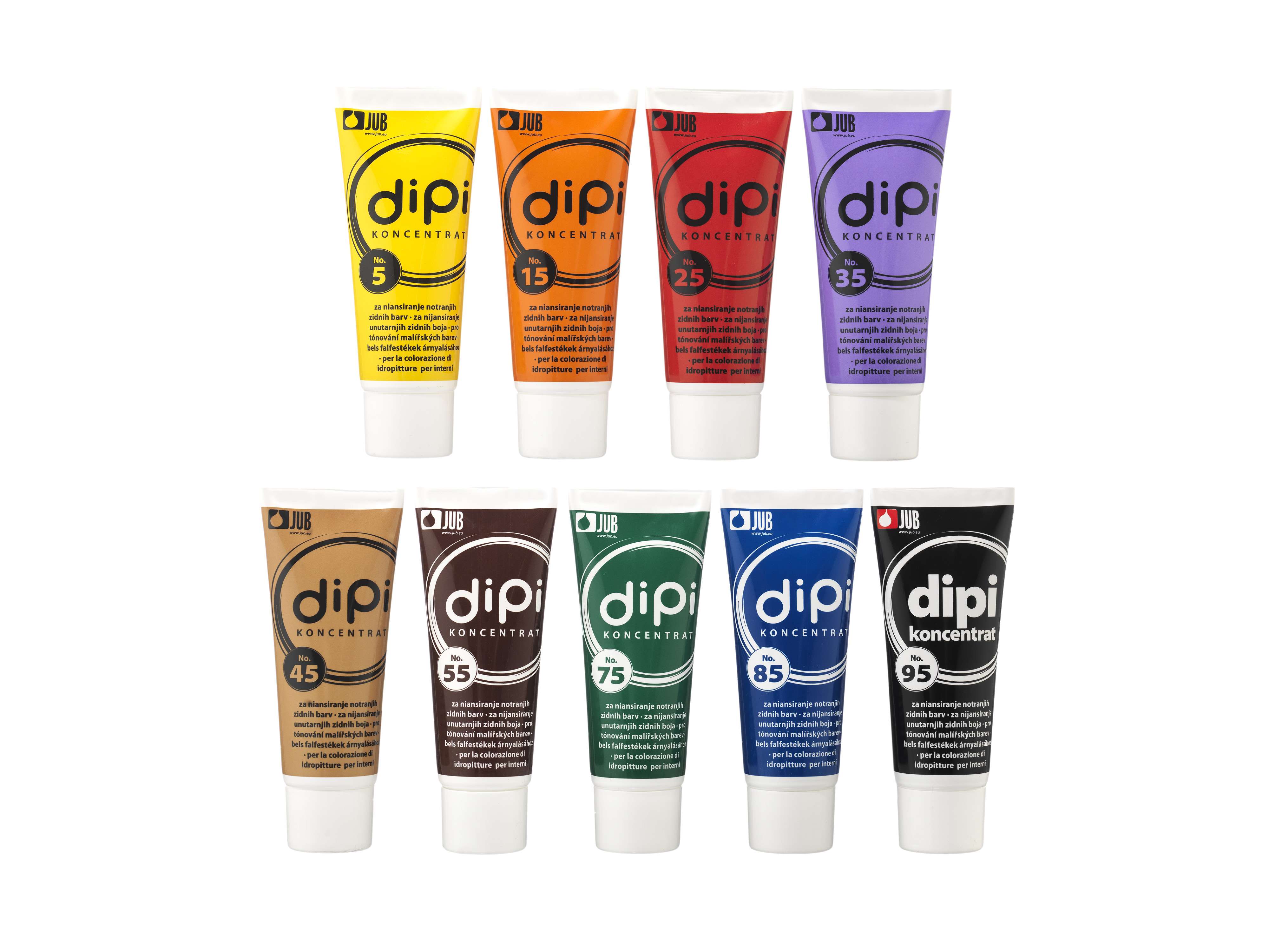 Jub Dipi Koncentrat * Tónovací pigment do vnitřních barev. Jub Dipi Koncentrat * Tónovací pigment do vnitřních barev.
