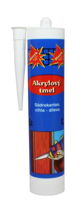 Distyk akrylový tmel bílý 310 ml * Akrylátový tmel přetíratelný s dobrou přilnavostí k porézním materiálům.