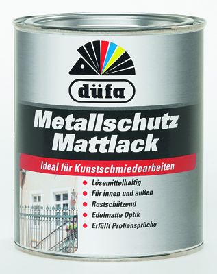 Düfa Metallschutz Mattlack 0,75 L * černá kovářská barva Düfa Metallschutz Mattlack 0,75 L * černá kovářská barva