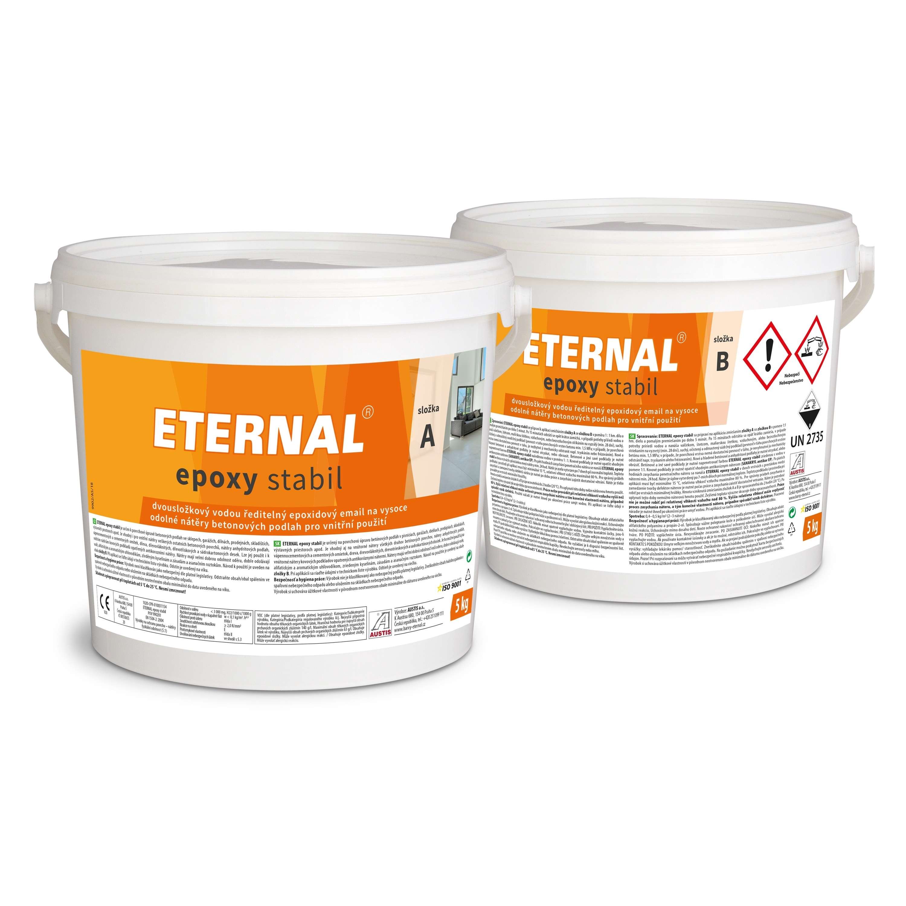 Eternal epoxy stabil složka A + B 02 šedý 10 kg 1