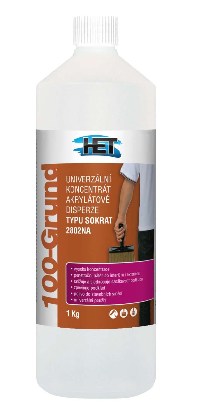 Het 100-Grund * Univerzální penetrační nátěr pod akrylátové, silikónové a siloxynové barvy. 1 Het 100-Grund * Univerzální penetrační nátěr pod akrylátové, silikónové a siloxynové barvy. 1