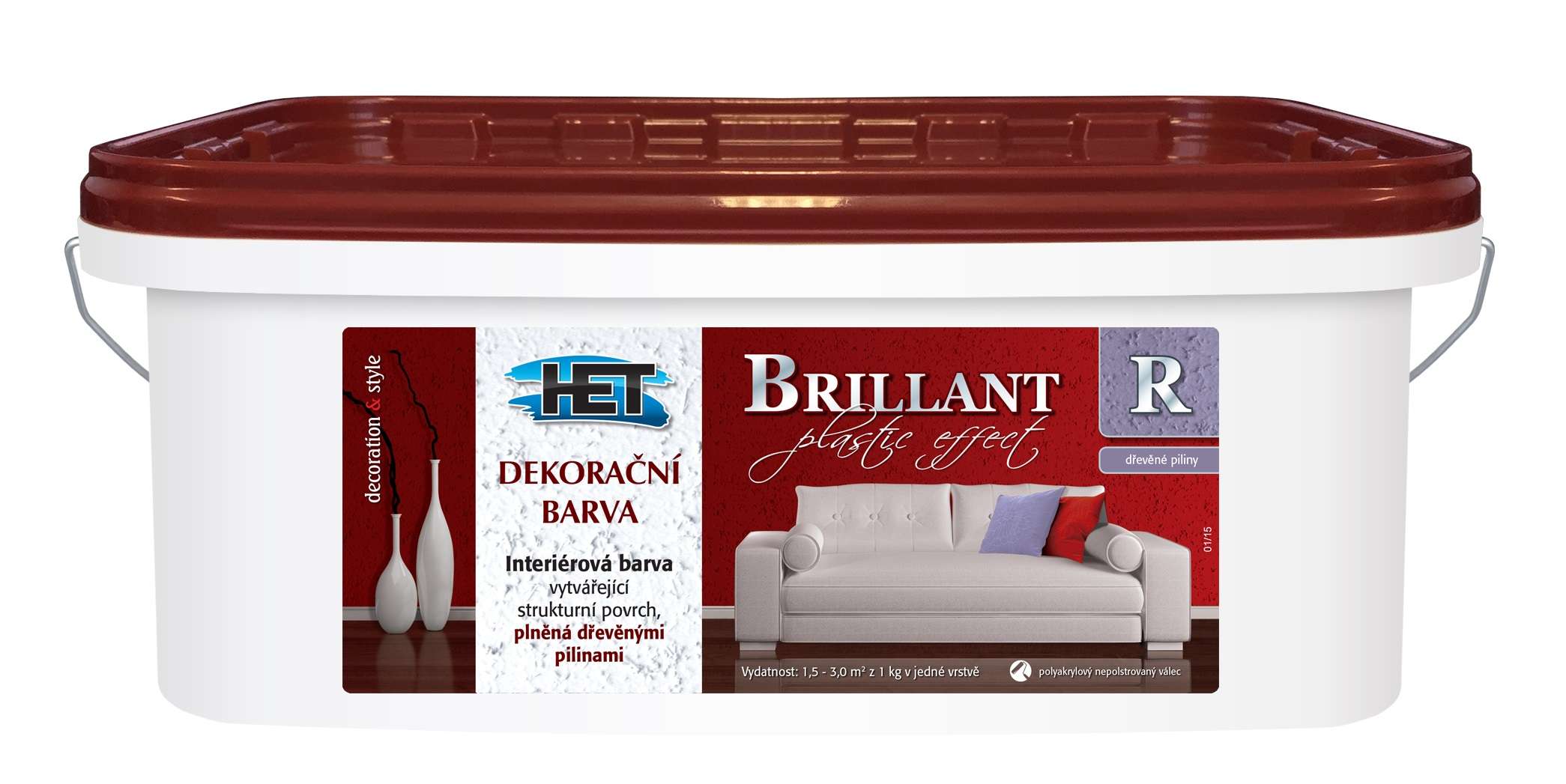 Het Brillant R * dekorační barva plněná dřevěnými pilinami 1