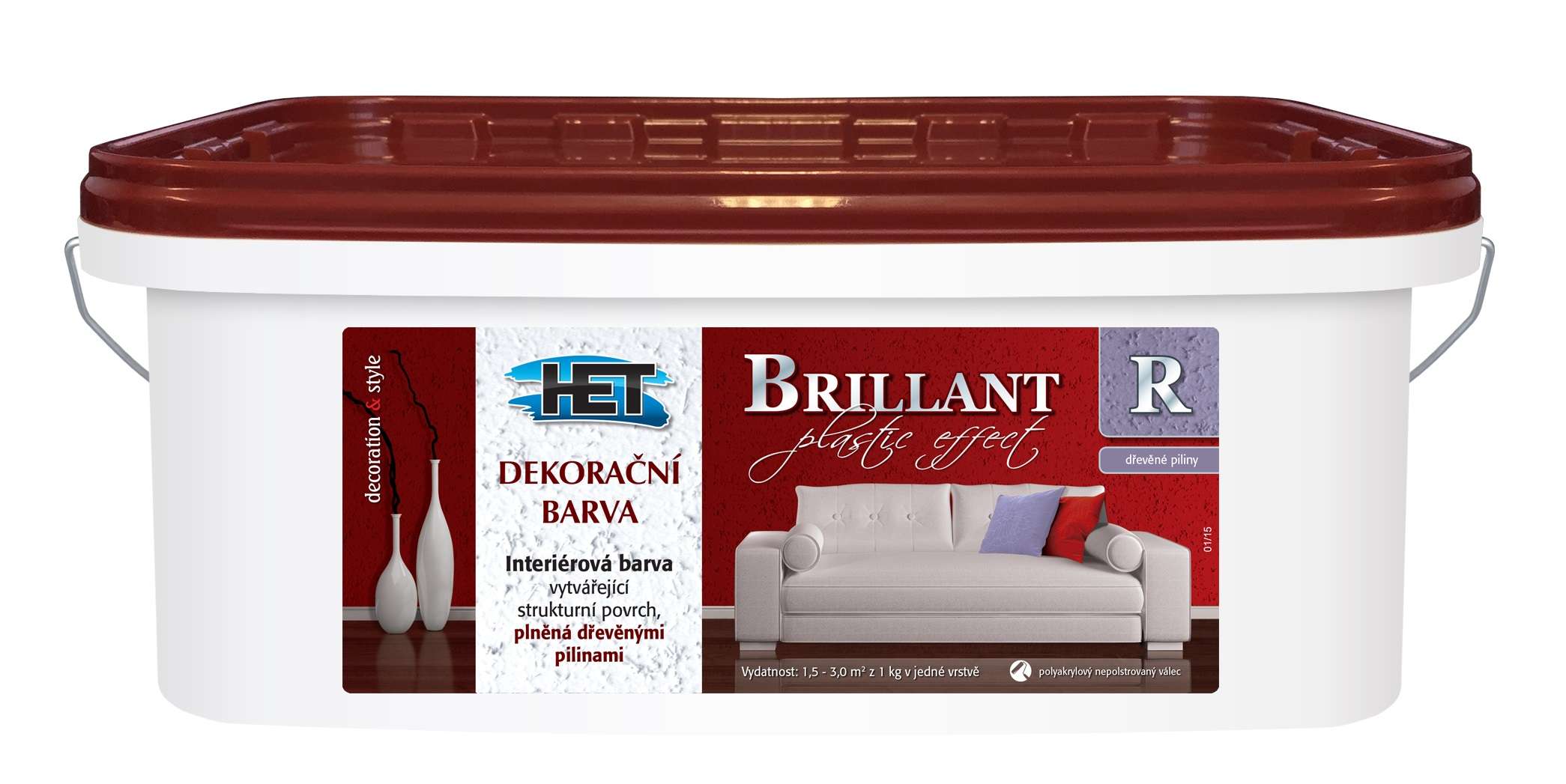 Het Brillant R * dekorační barva plněná dřevěnými pilinami 1 Het Brillant R * dekorační barva plněná dřevěnými pilinami 1