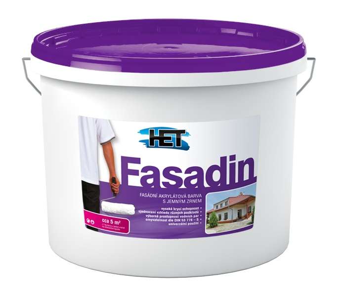 Het Fasadin * Bílá fasádní akrylátová barva. 1