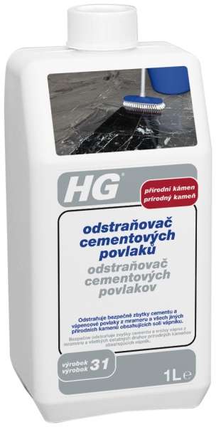 HG Odstraňovač cementových povlaků z přírodního kamene 1 L 1 HG Odstraňovač cementových povlaků z přírodního kamene 1 L 1