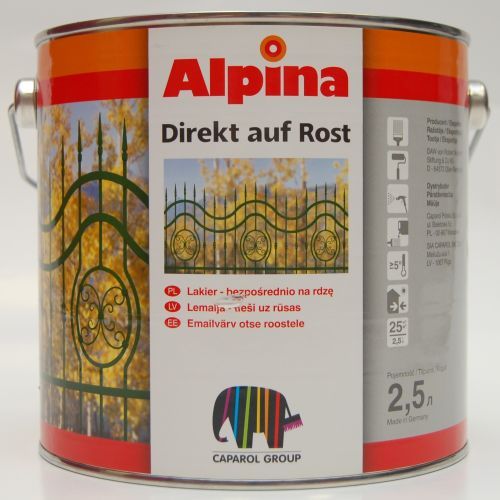 Alpina Direkt auf Rost bílá 2,5 L - samozákladový email přímo na rez1 Alpina Direkt auf Rost bílá 2,5 L - samozákladový email přímo na rez1