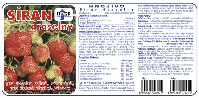 Hokr Síran draselný 1 kg