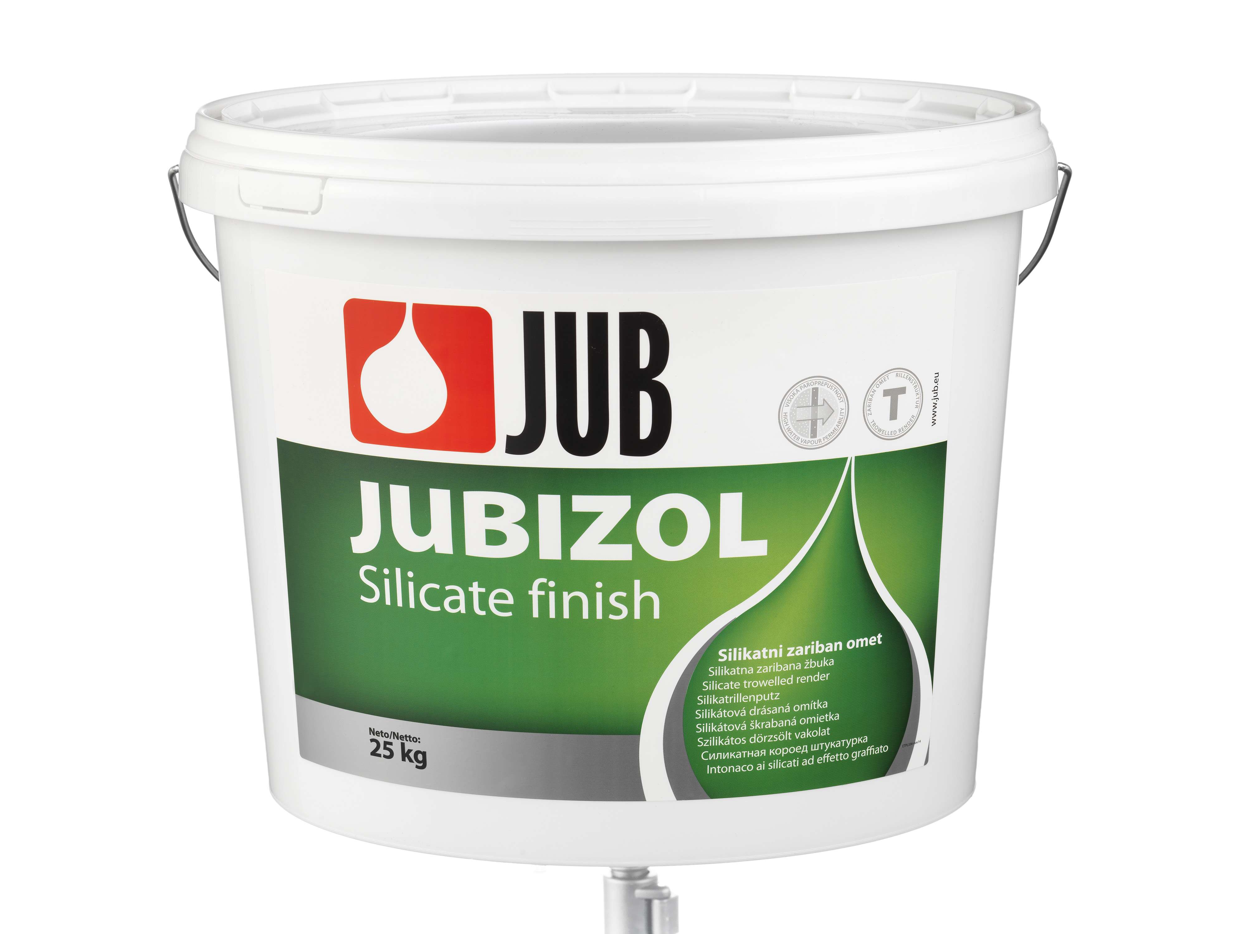 Jub Jubizol Silicate finish T 2,0 bílá 25 kg * Silikátová drásaná omítka. 1