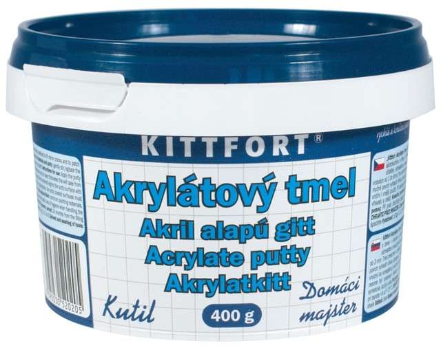 Kittfort Akrylátový tmel Kutil * Jemný pastovitý tmel pro  interiér i exteriér od 1 mm – 3 mm. 1