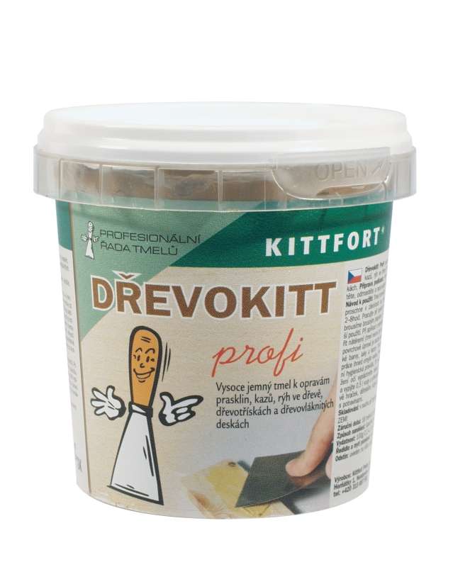 Kittfort Dřevokitt Profi * Vysoce jemný krémovitý tmel na dřevo.