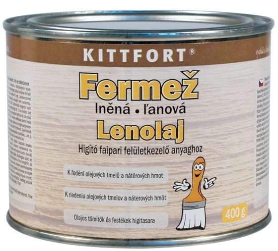 Kittfort Fermež Lněná * K napouštění a ředění olejových, fermežových barev a tmelů. 1