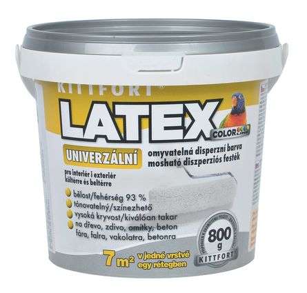 Kittfort Latex Univerzální 5 kg * Univerzální latexová barva pro použití v interiéru i exteriéru. 1
