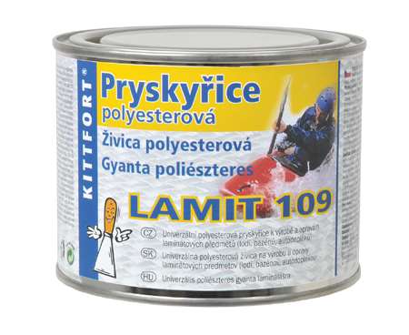 Kittfort Pryskyřice Lamit 109 * Univerzální typ polyesterové pryskyřice k opravám laminátových předmětů. 1