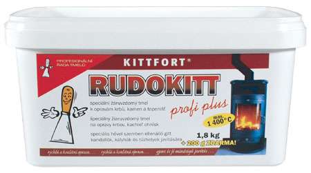 Kittfort Rudokitt tmel Profi 1,8 kg * Žáruvzdorný tmel k opravám topenišť. Kittfort Rudokitt tmel Profi 1,8 kg * Žáruvzdorný tmel k opravám topenišť.