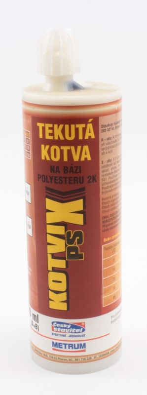 Kotvix PS chemická kotva 380 ml * Chemická kotva na bázi polyesteru 2K.