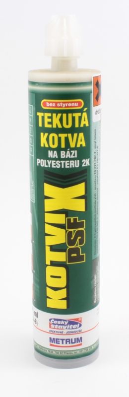 Kotvix PSF tekutá kotva 280 ml * Chemická kotva na bázi polyesteru 2K, bez styrenu. Kotvix PSF tekutá kotva 280 ml * Chemická kotva na bázi polyesteru 2K, bez styrenu.
