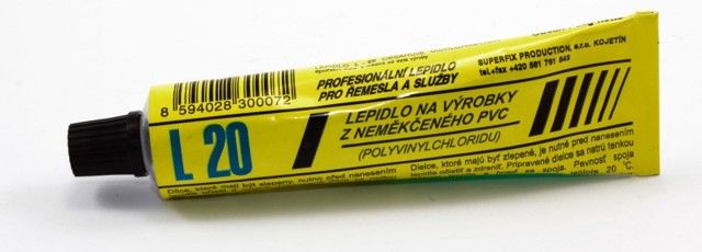 L 20 Lepidlo na novodur 80 g * Pro lepení materiálů z neměkčeného PVC – Novoduru. L 20 Lepidlo na novodur 80 g * Pro lepení materiálů z neměkčeného PVC – Novoduru.