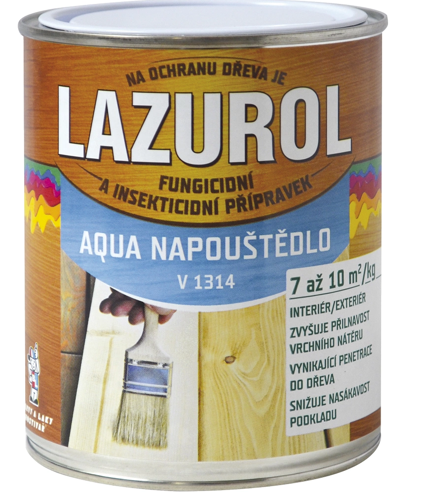 Lazurol aqua napouštědlo V1314 * Fungicidní a insekticidní napouštědlo na dřevo.