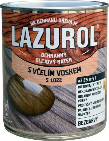 Lazurol Lak s včelím voskem S1022 * Lak na dřevo s včelím voskem. 1