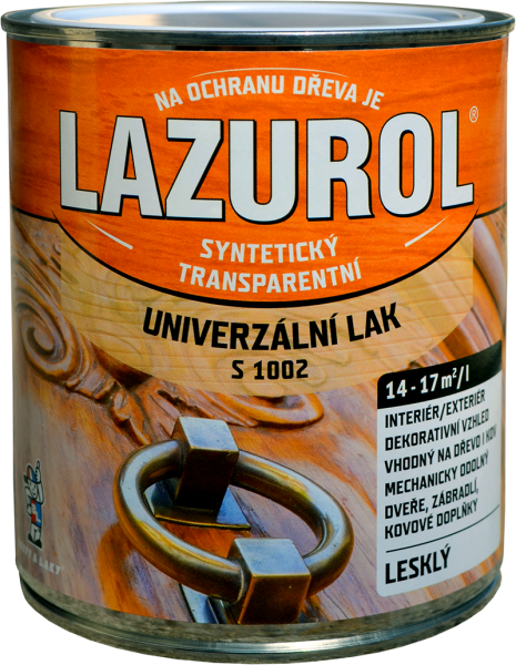Lazurol Lak univerzální S1002 * Lak syntetický zvýrazňující kresbu dřeva. 1