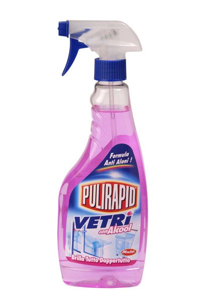 Pulirapid Vetri 500 ml * Čistič na sklo, křišťál a další omyvatelné povrchy. Pulirapid Vetri 500 ml * Čistič na sklo, křišťál a další omyvatelné povrchy.