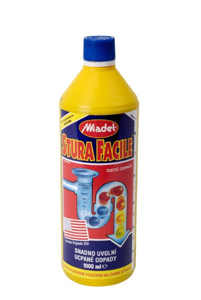 Stura Facile čistič odpadů 1000 ml - pouze pro osobní odběr * Mimořádně účinný. Zboží pouze pro osobní odběr v kamenné prodejně Nuselská 88 a Drnovská 36.