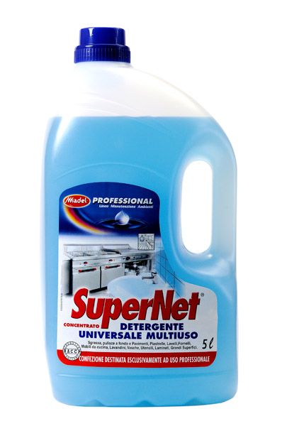 Supernet 5 L * Koncentrovaný univerzální čistič s hygienizujícím účinkem.