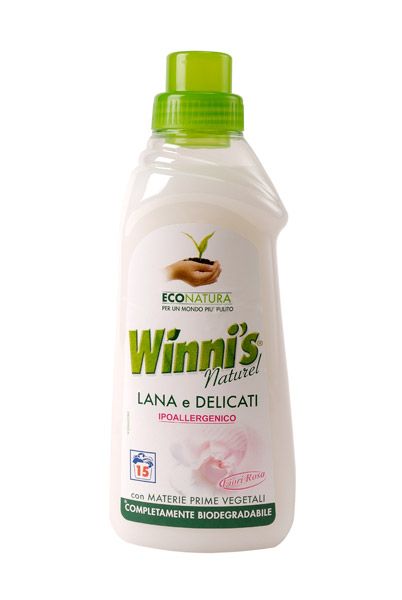 Winni´s Lana 750 ml * Hypoalergenní tekutý prací gel s vůní růže na vlnu, hedvábí a jemné prádlo.