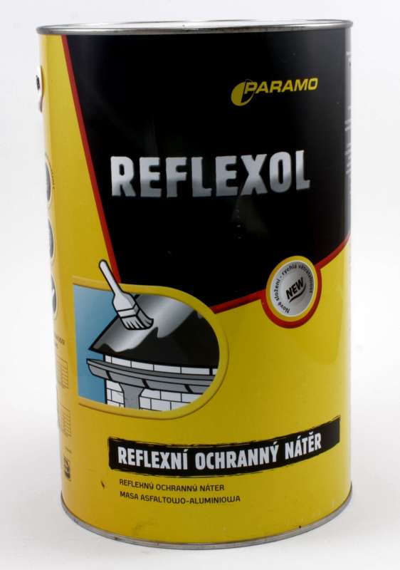 Paramo Reflexol * Pro vrchní nátěry asfaltových i plechových střech a pro venkovní ocelové konstrukce. 1