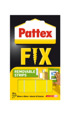 Pattex Super Fix Lepíci proužky 4 cm x 2 cm 10 ks * Oboustranné lepicí proužky pro montážní lepení.